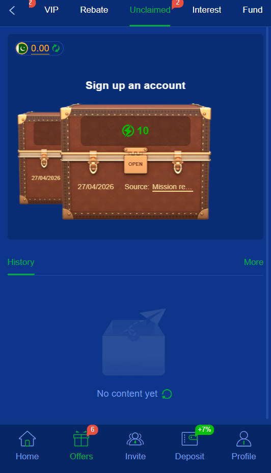 Welcome treasure chest after registering on J33 Bet